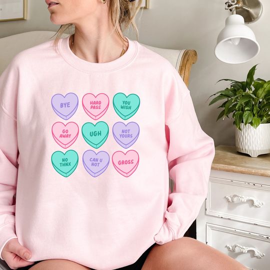 Discover Heart Candy shirt,Valentine Conversation Hearts, Sarcastic, Hard Pass Heart, Valentines Day t-shirt