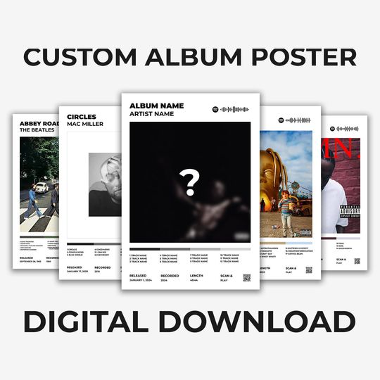 Discover Customize Your Own Album Art Design | Personalized Music Artwork Poster | Unique Album Cover