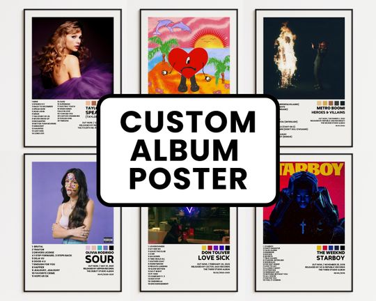 Discover Custom Cover Poster, Request Your Own Album Choice, Personalized Album Print