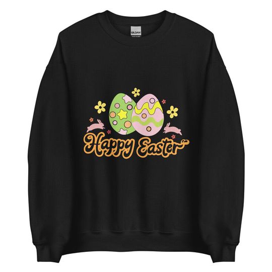 Discover Cute Eggs Happy Easter Christian Resurrection Day Easter Gift Sweatshirt