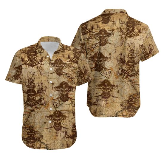 Discover Pirate Skull Hawaiian Shirt