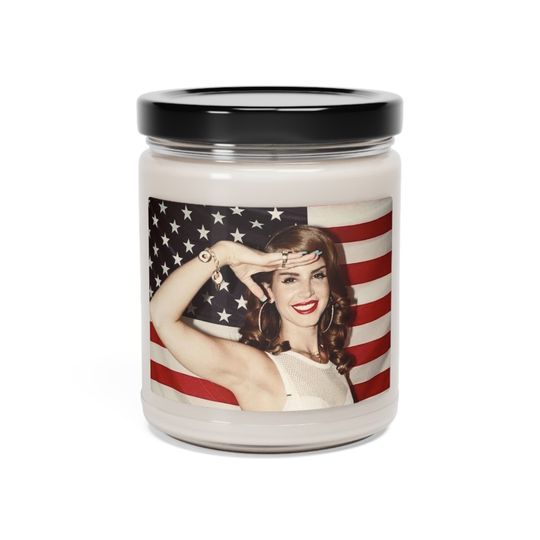 Discover Lana del Rey USA flag Scented Soy Candle
