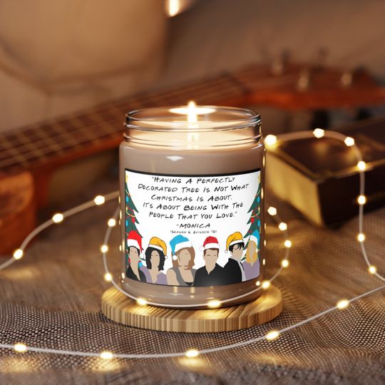 Discover Christmas FRIENDS themed candle, Funny Gift idea for FRIENDS fan