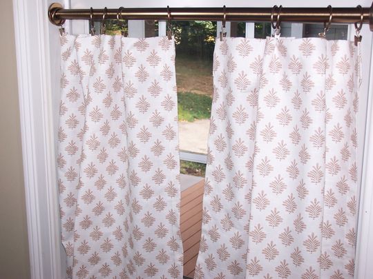 Discover Block Print Curtains, Cafe Curtains, Tier Curtains
