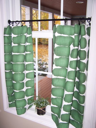 Discover Green Cafe Cafe Curtains, Tier Curtains