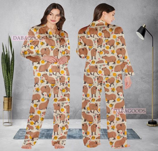 Discover Cute Capybara Pajamas, Cute Capybara Pajamas Set