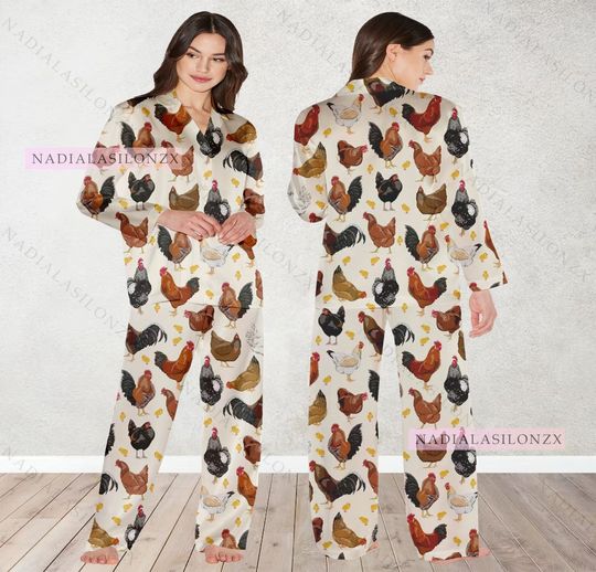 Discover Vintage Chicken Pajamas, Vintage Chicken Pajamas Set
