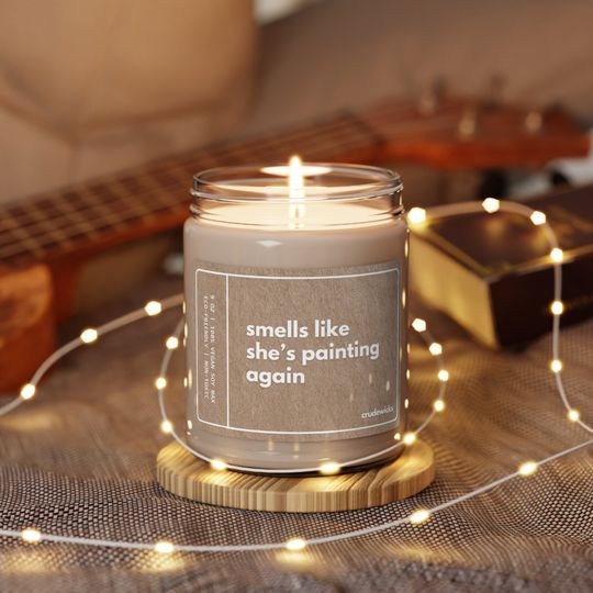 Discover Painter Gift Funny Candle Artist Gifts for Her Custom Text Candle Painting Lover Gift
