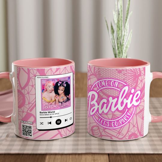 Discover Nicki Minaj & Ice Spice Mug | Barbie World | Music Mug