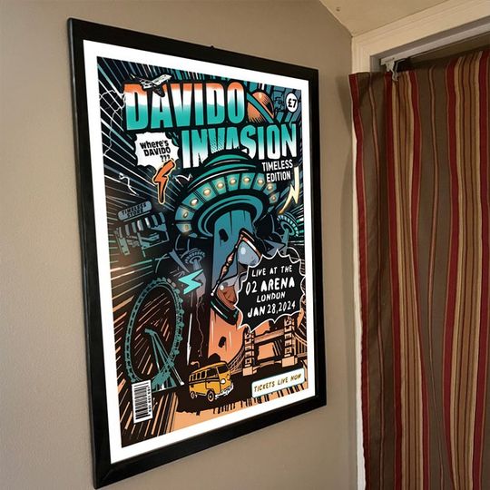Discover Davido January 28th, 2024 O2 Arena London, UK Poster