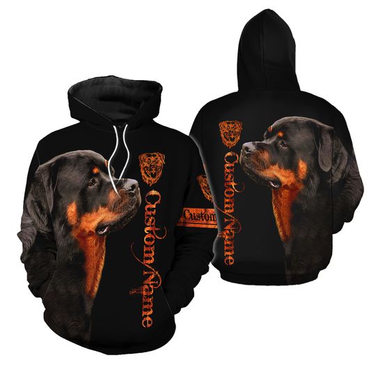 Discover Rottweiler Dog 3D All Over Print Pullover Hoodie