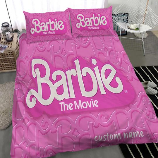 Discover Personalize Barbie Pattern Bedding Set
