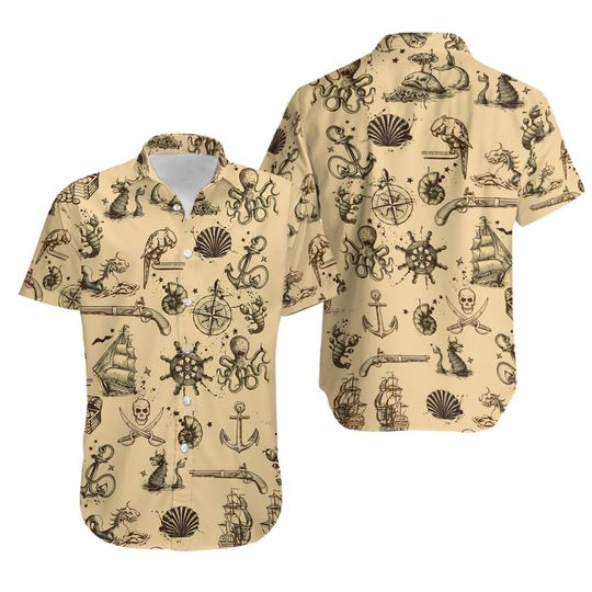 Discover Amazing Pirate Skull Hawaiian Aloha Shirt Hawaiian