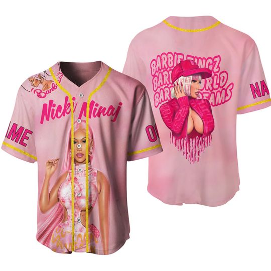 Discover Personalized Nicki/Minaj Barbie 2023 My Anaconda Don't Baseball Jersey