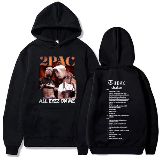 Discover Tupac 2pac Hoodie, Hip Hop Hoodie, Rapper Double Sided Hoodie