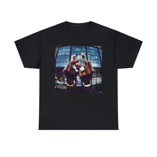Discover Tupac Middle Fingers Up T-Shirt, Old School Hip-Hop Rap T-shirt