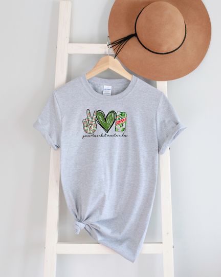 Discover Peace Love Diet Mountain Dew Tee Shirt