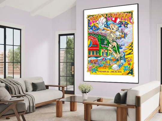 Discover Dead & Company June 10th 2023 The Final Tour Chicago IL Music Poster