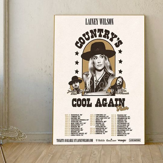 Discover Lainey Wilson Maps Out Massive 'Country's Cool Again' 2024 Tour Poster