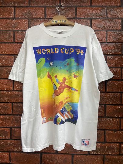 Discover Vintage 90s Peter Max 1994 Fifa Football World Cup Artwork