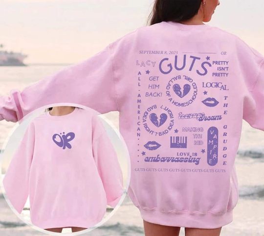 Discover Olivia Rodrigo Guts Tour 2024 Merch Shirt