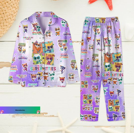 Discover SuperKitties Pajamas, Funny SuperKitties Pajamas Set