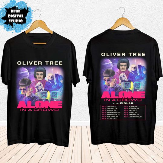 Discover Oliver Tree Alone In a Crowd 2024 Tour Double Sided T-shirt