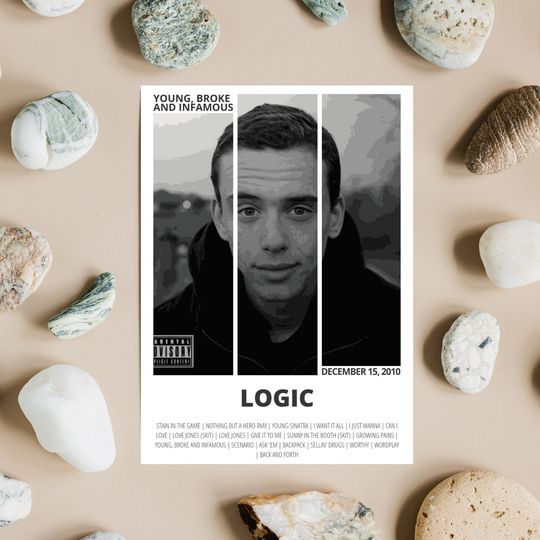 Discover Logic Poster | Young, Broke, and Infamous | Album Cover | Album Poster