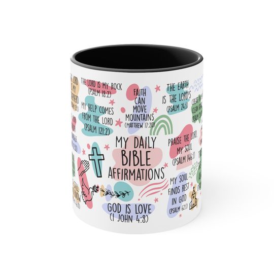 Discover Daily Bible Affirmations Coffee Mug for Mornings