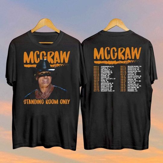 Discover Tim Mcgraw Music Tour 2024 T-Shirt Gift Fans Music