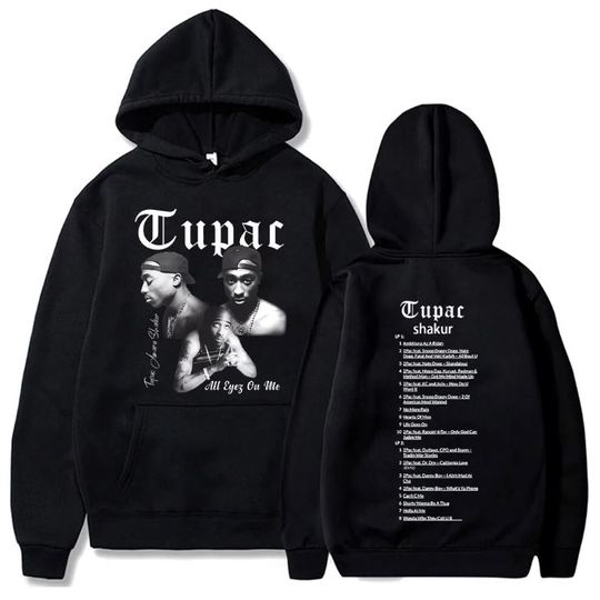 Discover Tupac 2pac Hoodie, Hip Hop Hoodie, Rapper Double Sided Hoodie