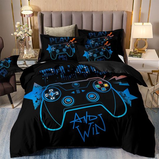 Discover 3D Game Playstation Gamer Duvet Cover Bedding Set Pillowcases Single Double King