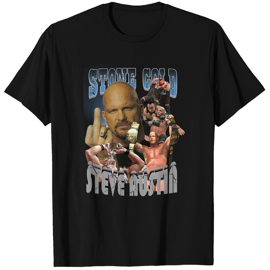 Discover Vintage 90s Graphic Style Steve Austin T-Shirt