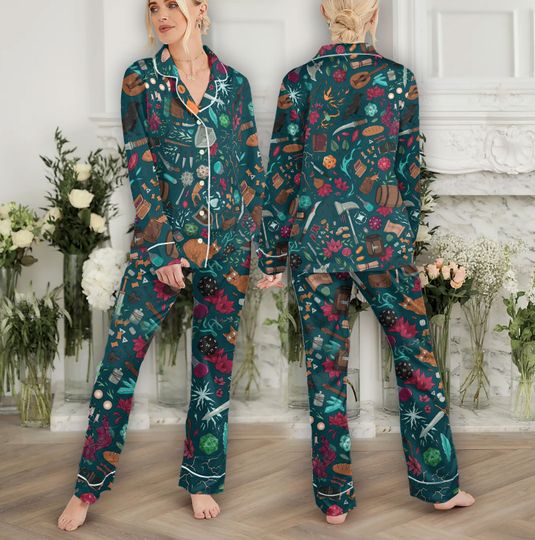 Discover DnD Pajamas - Dice 20 Design, Gift for Gaming Fans
