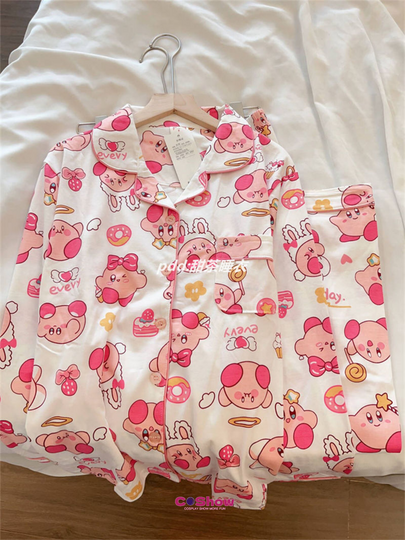 Discover Cartoon Kirby Star Kawaii Pyjamas Set