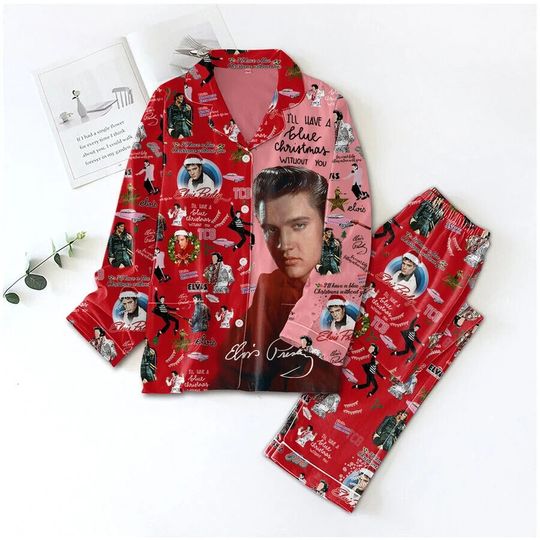 Discover TCB Singer Elvis Presley Home Pajamas Set