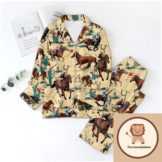 Discover Horse Pajamas, Cowboy Pyjamas, Horse Lovers Pajamas