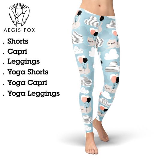 Discover Cute Cartoon Cat Leggings for Women