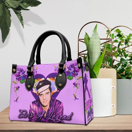 Discover King Of Rock Elvis Presley Handbag, Music Lover Leather Bag