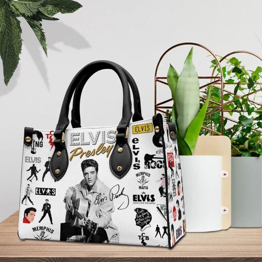Discover King Of Rock Elvis Presley Handbag, Music Lover Leather Bag