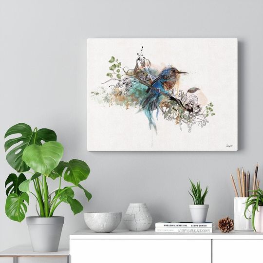 Discover Blue Bird Painting, Canvas Art, Bluebird Gifts