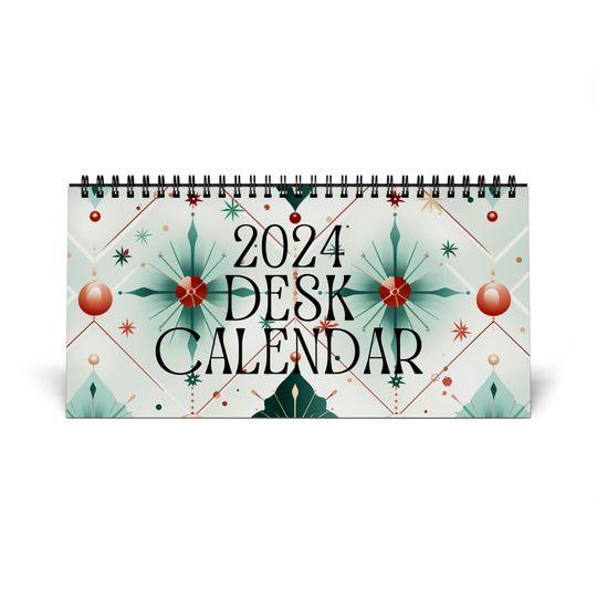 Discover Elegant Floral Desk Calendar (2024 grid) | Elegant Christmas