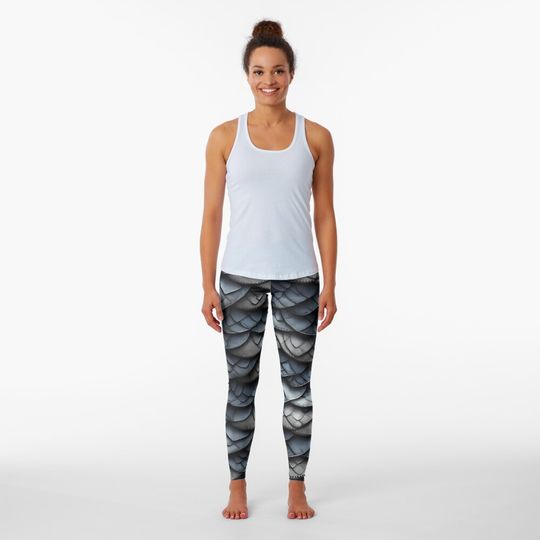 Discover Silver Dragon Scales Leggings, Custome Leggings