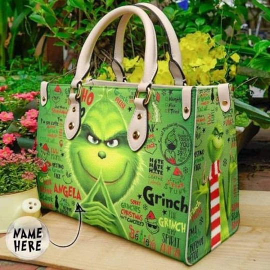 Discover Funny character Christmas Leather Bag, funny character Bags And Purses