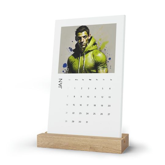 Discover Che Din Lonely Boys and Girls Vertical Desk Calendar (2024)