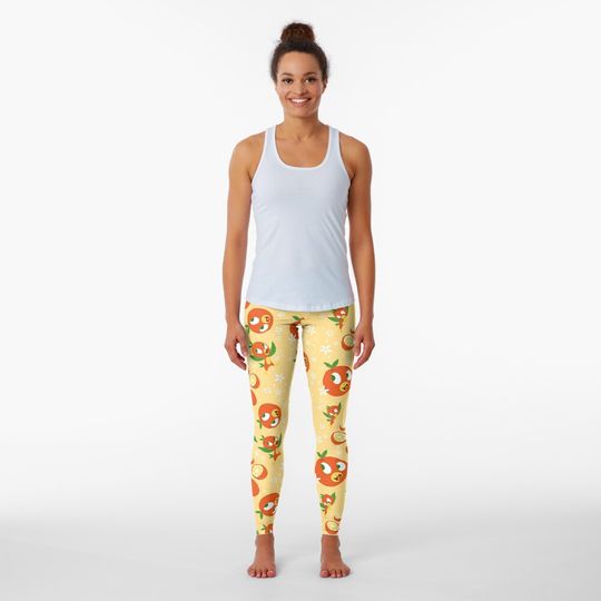 Discover Orange Blossom Bird (yellow) Leggings