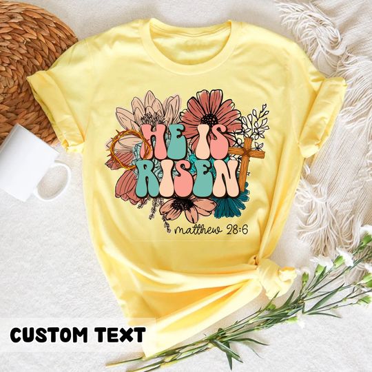 Discover Easter Shirt, He is Risen Shirt, Easter Christian Shirt