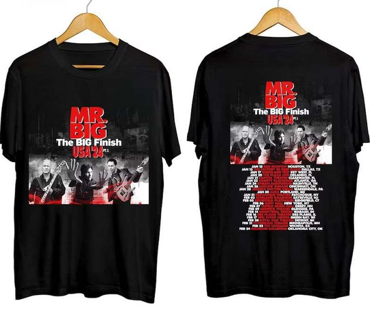 Discover Mr Big The Big Finish Tour 2024 T-Shirt