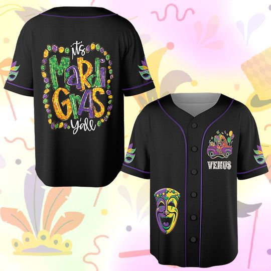 Discover Custom Mardi Gras Jersey, Personalized Team Name Jersey