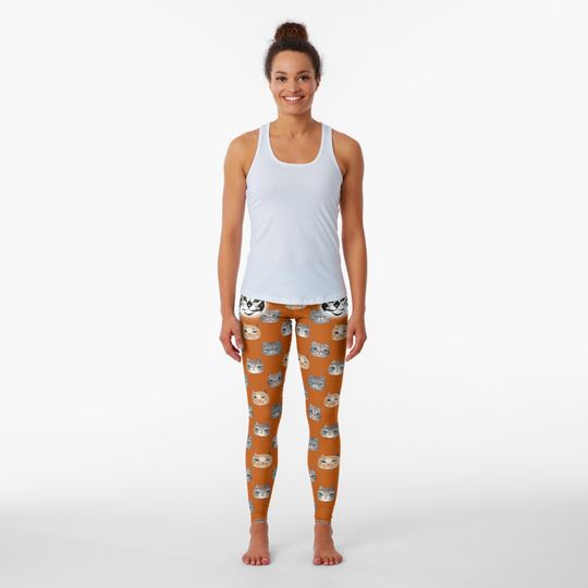 Discover Big Fat Cat Funny Pattern Leggings